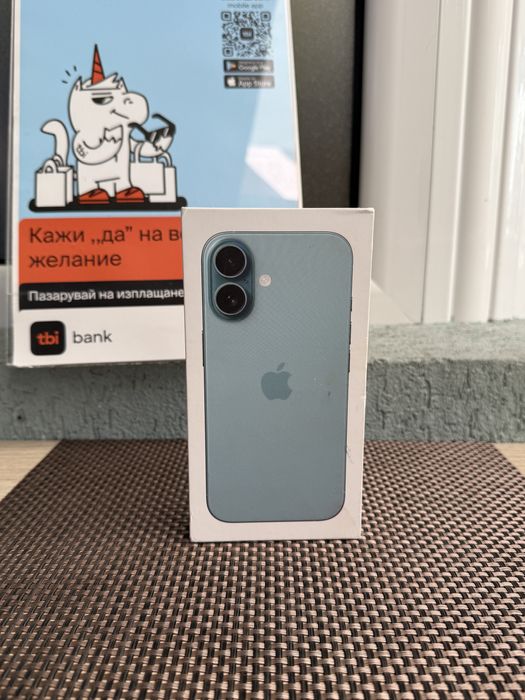 256!ЛИЗИНГ*65лв/м iPhone 16*Teal/ Black айфон 16