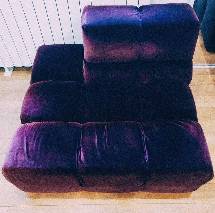 Дизайнерски Канапета B&B Italia в лилаво кадифе! ОРИГИНАЛНИ!