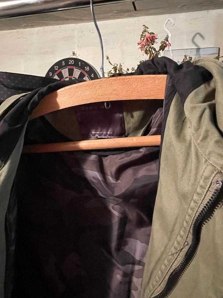 Jacheta Parka Verde S Zara