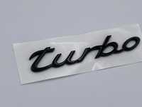 Emblema PORSCHE Turbo negru