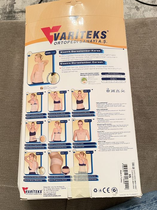 Corset Hessing dorsolombar Variteks