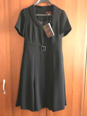 нова черна рокля от жоржет