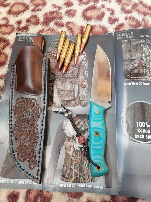 Ловен нож от стомана N690 стомана закален на 60 hrc