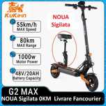KuKirin G2 Max NOUA Sigilata  1000W 55Km/h, Baterie 20Ah + Scaun
