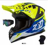 Vând set cască protecție moto cross Zed x 1,ochelari și cagulă