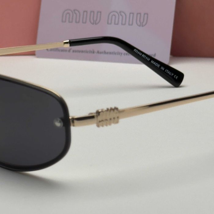 Слънчеви очила Miu Miu Black Limited нови, дамски метални с лого UV400
