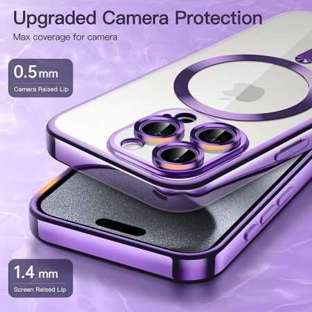 Husa iPhone 15 Pro Max /15 Pro MagSafe cu protectie camera foto