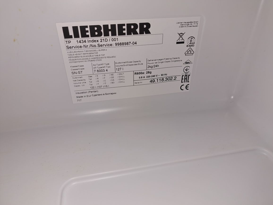 Хладилник с камера Либхер/Liebherr 127 литра