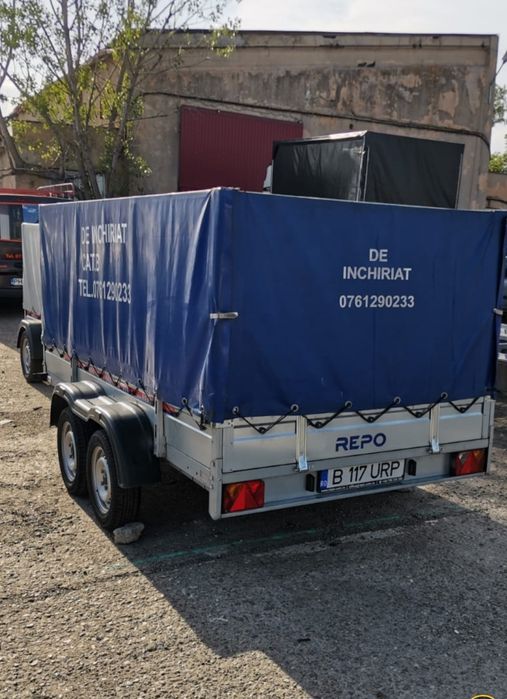 Inchiriere remorca 750 kg 3 metri. de volum se conduce cu B
