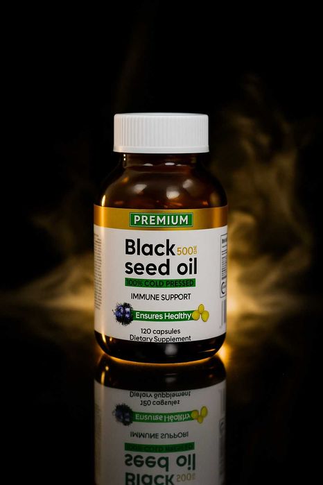 Black seed oil capsules 500мг № 120 в стеклянной банке