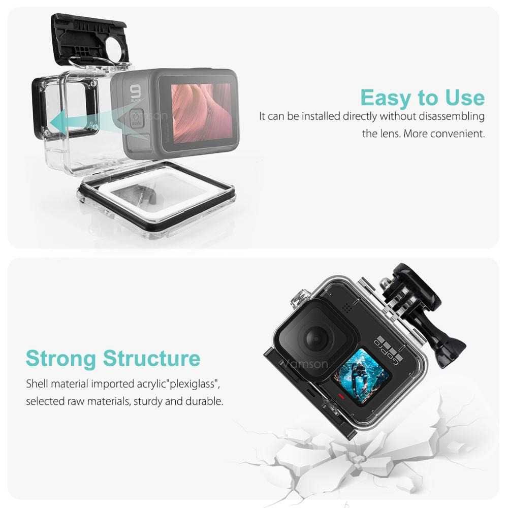 Carcasa subacvatica waterproof camera actiune GoPro Hero 9 10 11 12 13