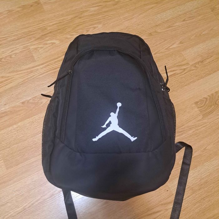 Ghiozdan Air Jordan Nike Negru Logo Reflectorizant Nou Cu Etichete