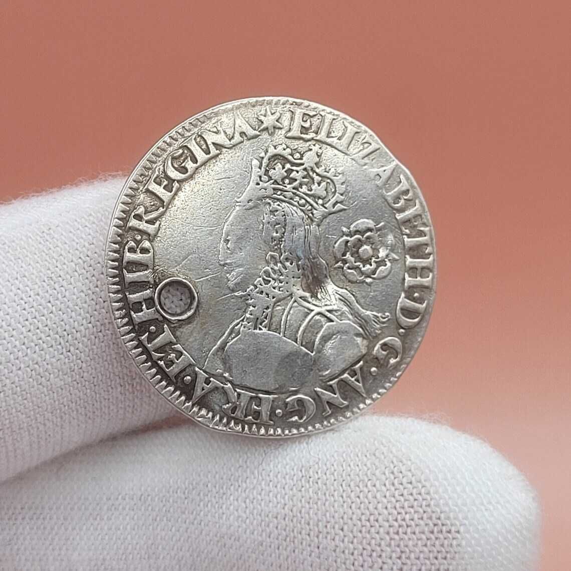 Moneda de argint 1562 Queen Elizabeth I