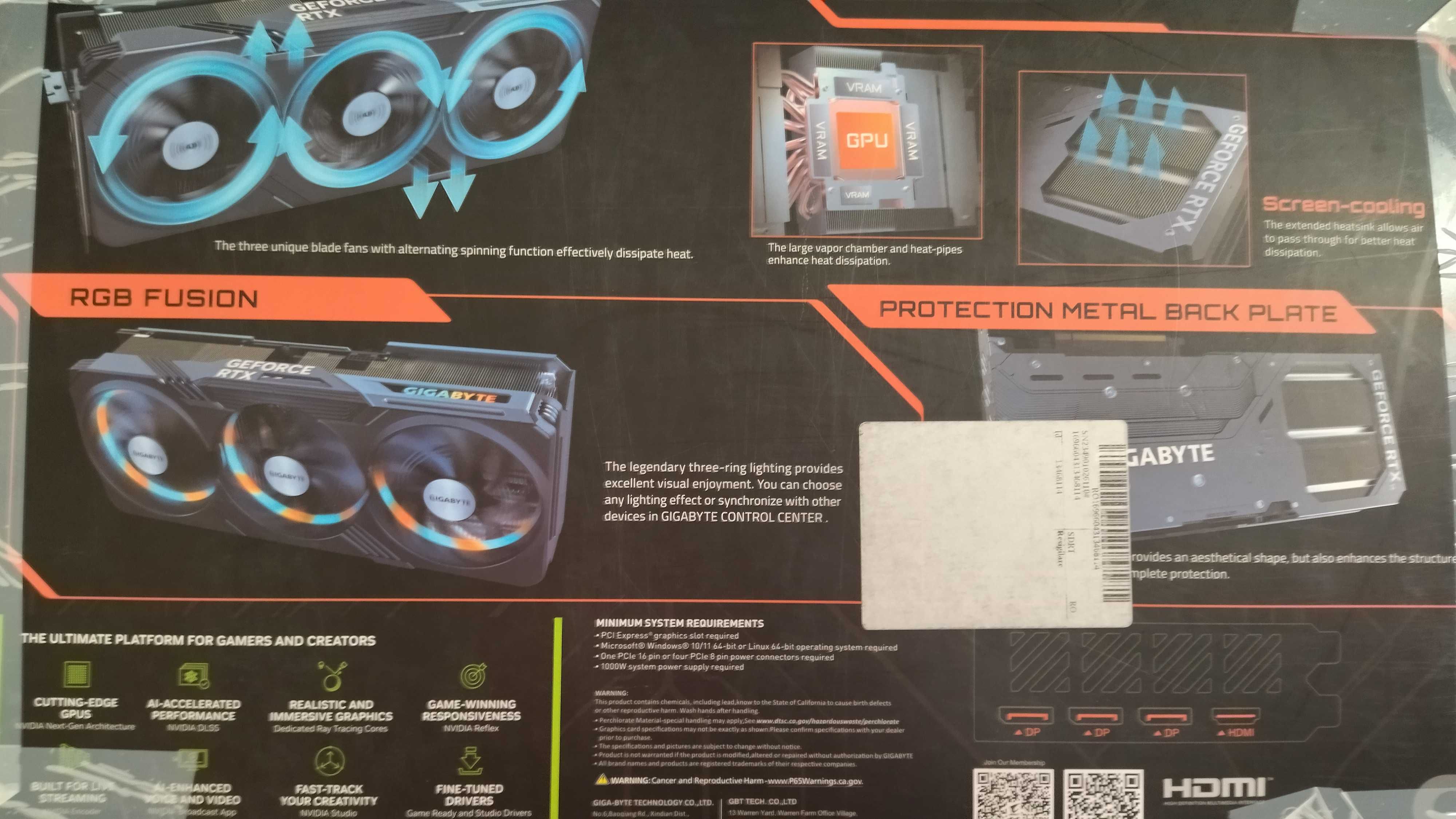 Gigabyte RTX 4090 GAMING OC 24G, 24GB GDDR6X