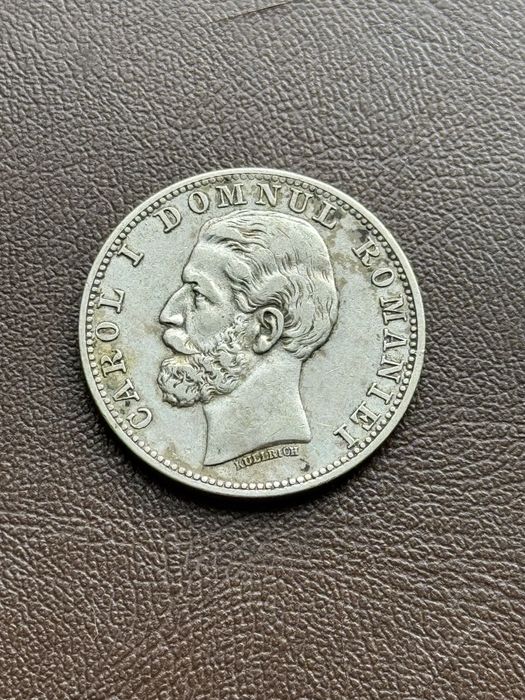 Moneda Romania 2 lei 1881 Viena argint