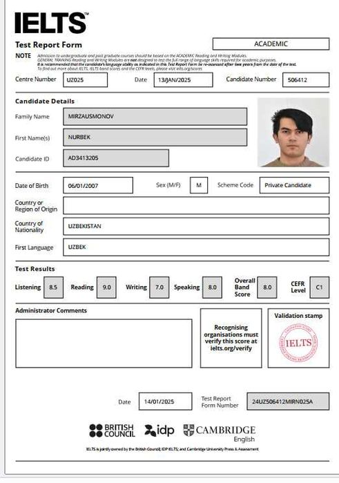 Individual IELTS kursi