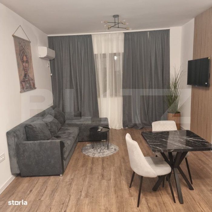 Apartament cu 2 camere, 43 mp, incalzire in pardoseala, zona Brazda lu