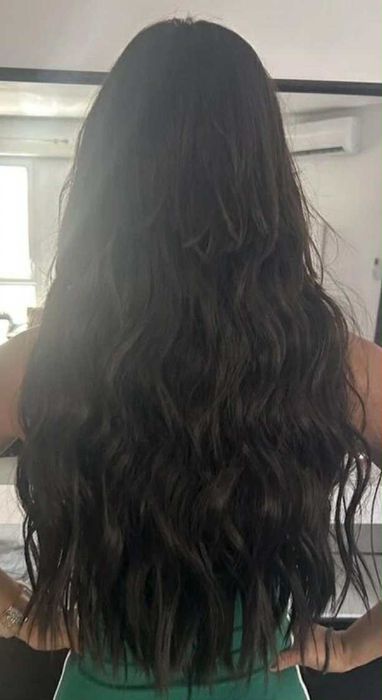 Екстеншъни тъмно кафяв цвят