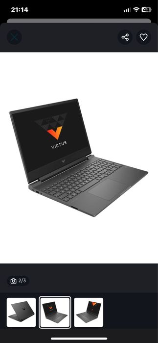Продаю ноутбук Hp Victus gaming a15, состояние новое