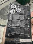 Iphone 14pro max custom silver & crocodile 1tb
