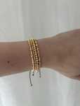 Set 4 bratari din bile inox placate cu aur 14K