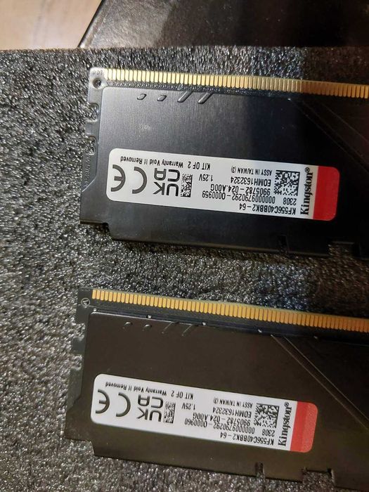 64GB DDR5 Kingston, Samsung 5600Mhz, Crucial 5200Mhz