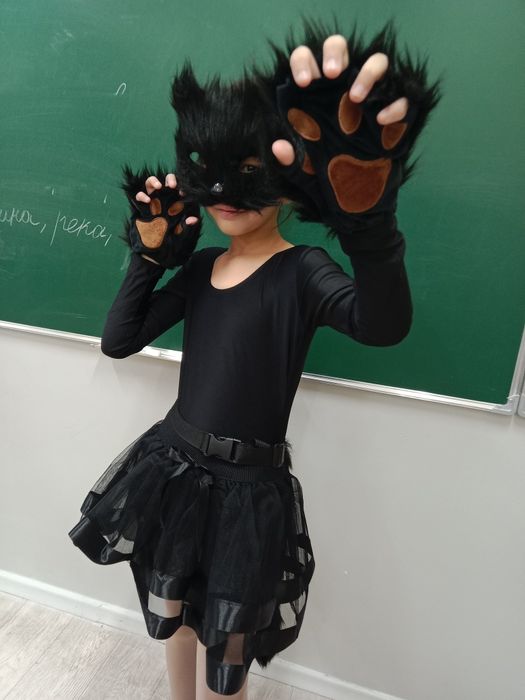 Костюм кошки для девочки на рост 130-146