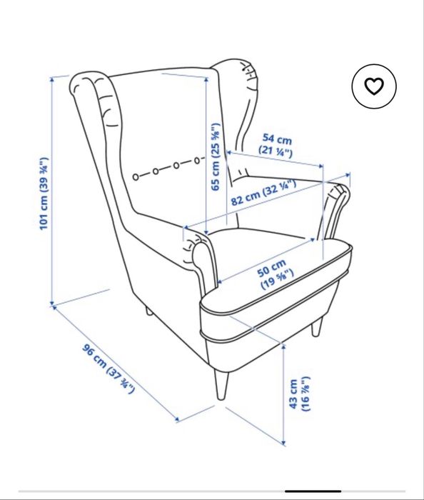 Кресло и табуретка Strandmon