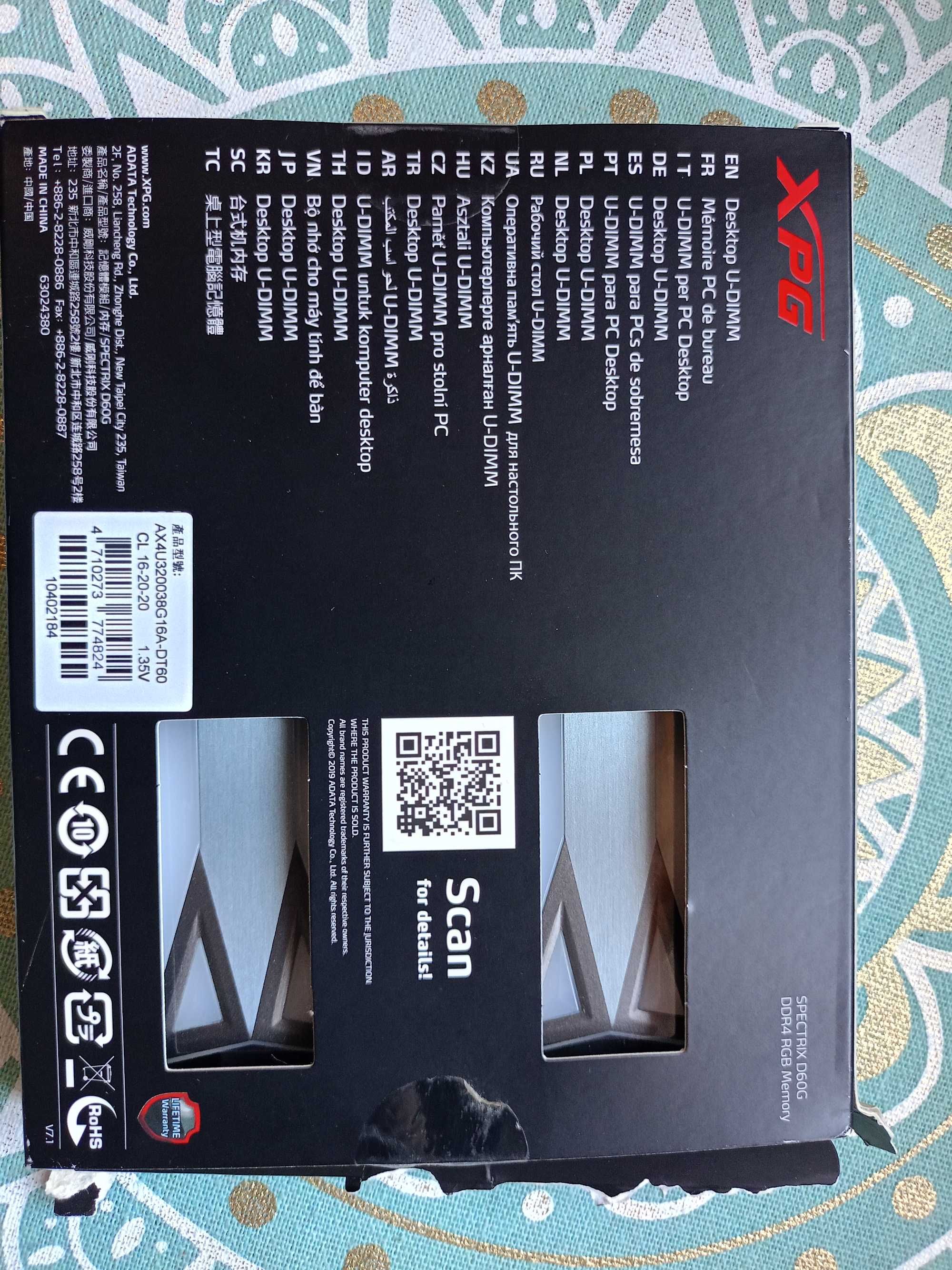 RAM 2X8gb ADATA XPG Spectrix