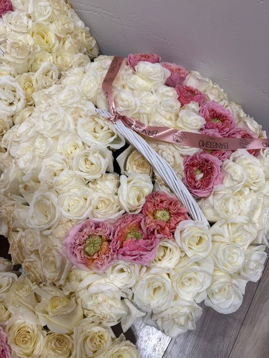 101 роза корзина 35-мың