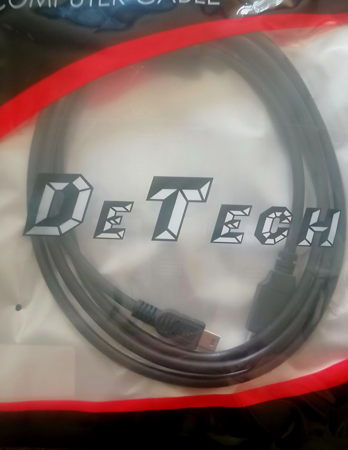 Кабел DeTech USB - USB Mini, 1.5m