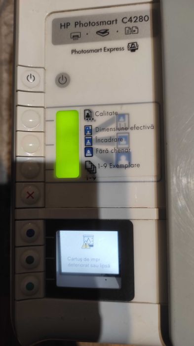 imprimanta multifunctionala hp C4280 trebuie schimbate cartusele