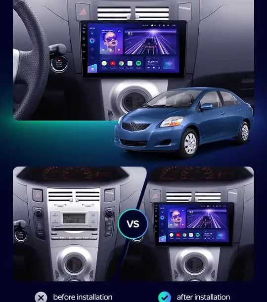 Мултимедия за Toyota Yaris с Android Двоен ДИН Навигация TOYOTA YARIS