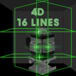16 linii 4D-nivela laser ,alarma,acumulator
