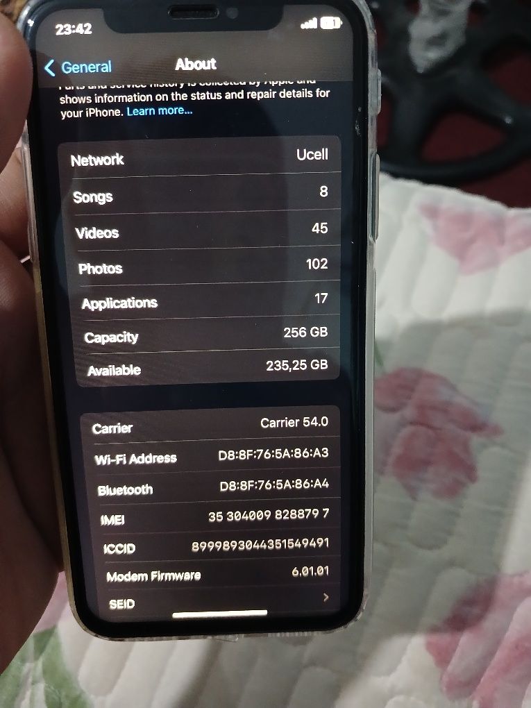 Iphone x 256gb qora