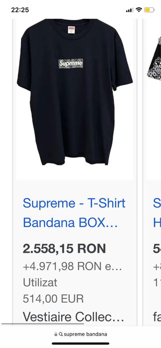 Tricou Supreme box logo bandana