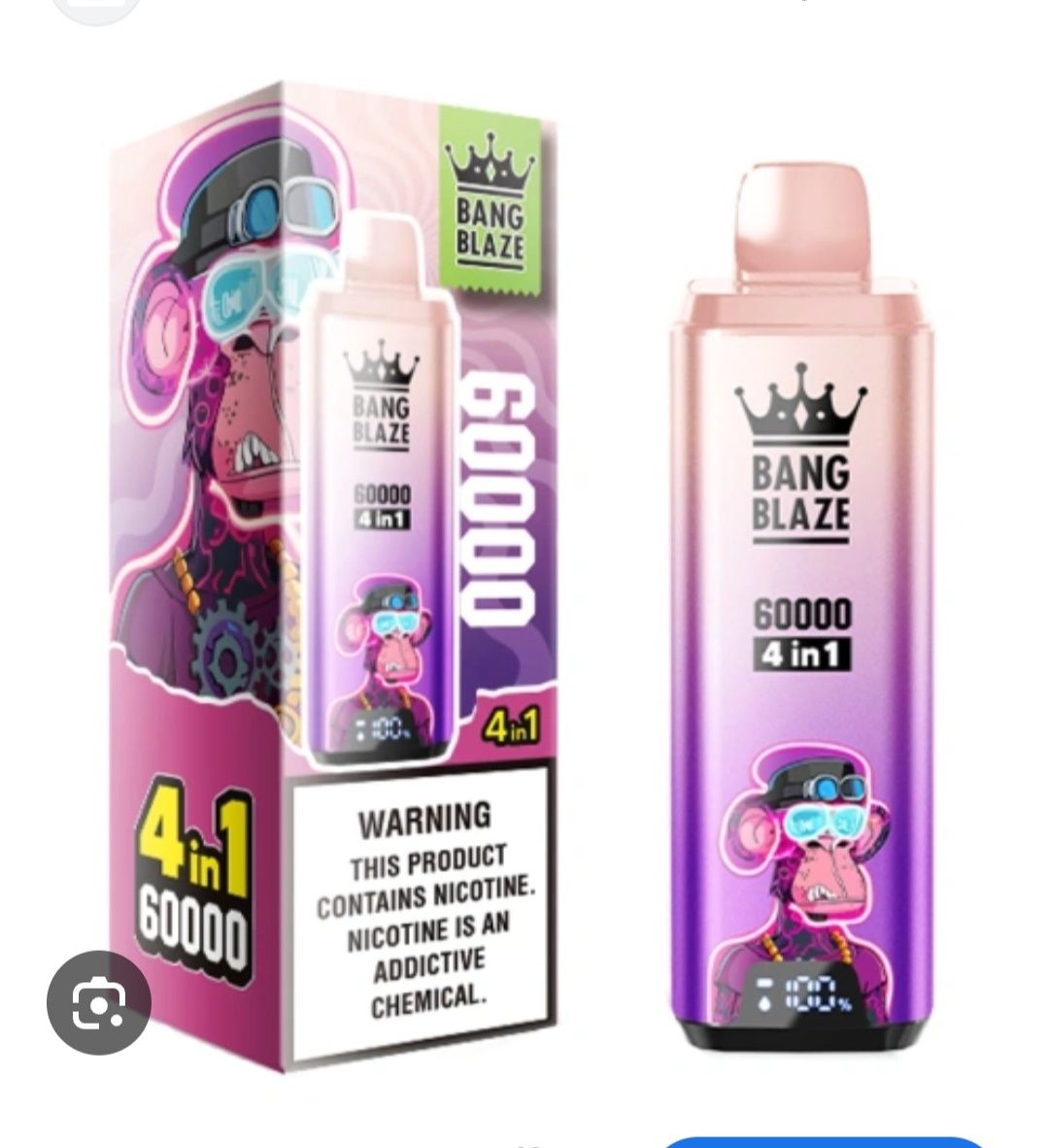 2 x Bang Blaze 60000 Puffs 4 Arome in 1 Reîncărcabil