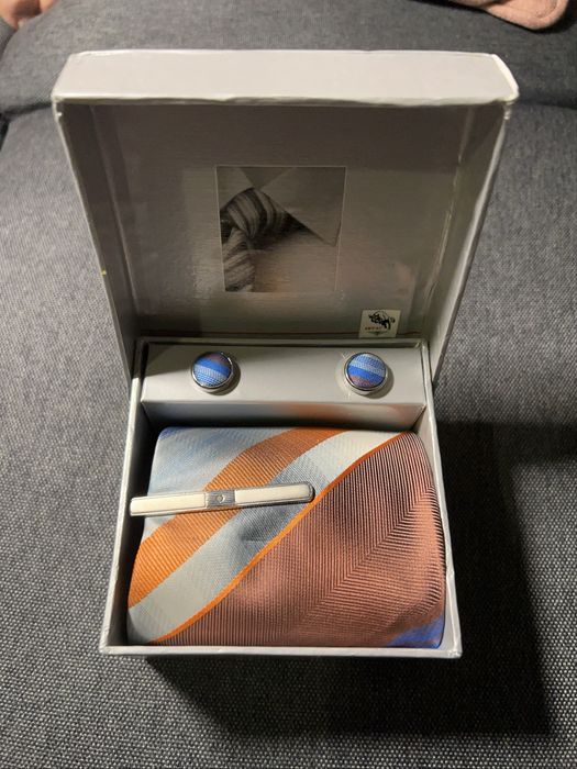 Комплект - ART 93 вратовръзка, игла, ръкавели и кърпичка