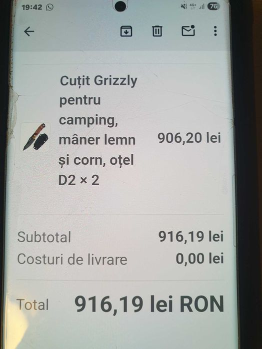 Cutit Grizzly pentru camping