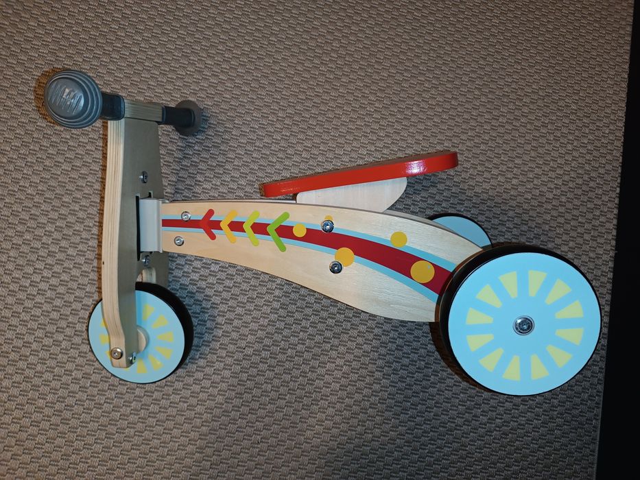 Дървено колело с 3 гуми