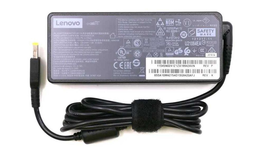 Блок питания для ноутбуков/пк Lenovo 20v4.5a Flat/USB/Square зарядка