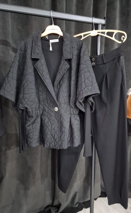 Compleu Negru Bluza cu Pantalon