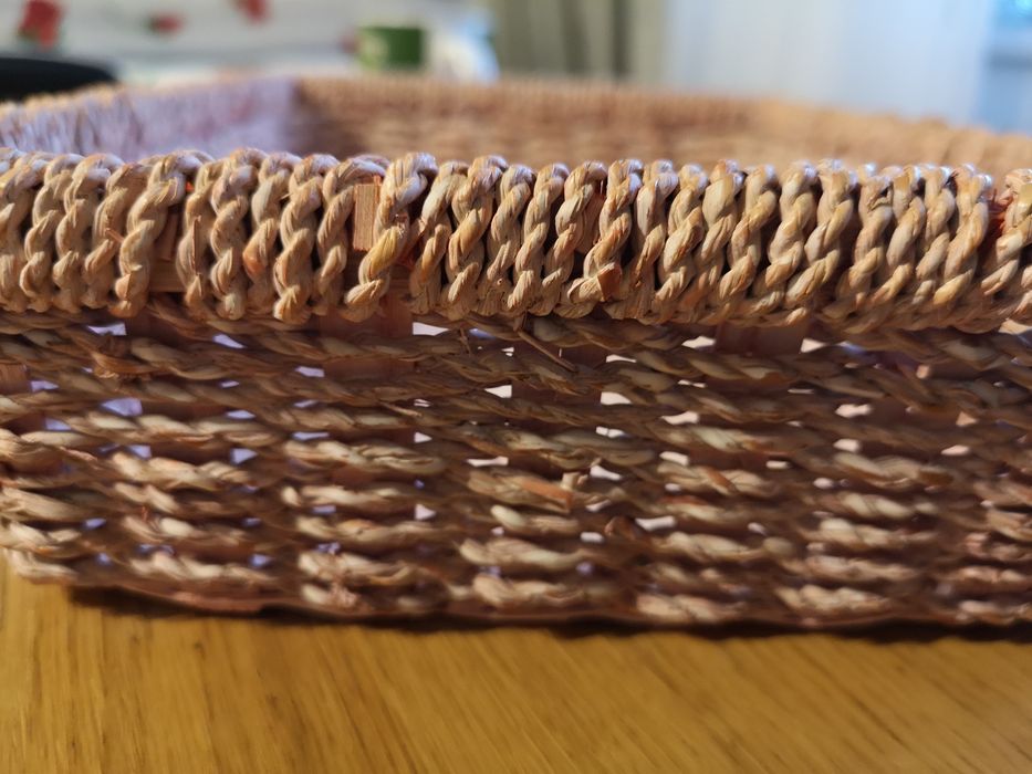 Coș dreptunghiular roz 21x30 cm