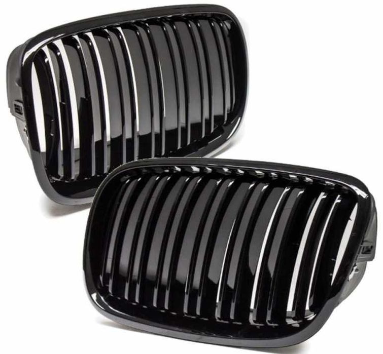 Двойни Бъбреци БМВ BMW X5 X6 E70 E71 E72 2007 - 2014 Черен Гланц Лак