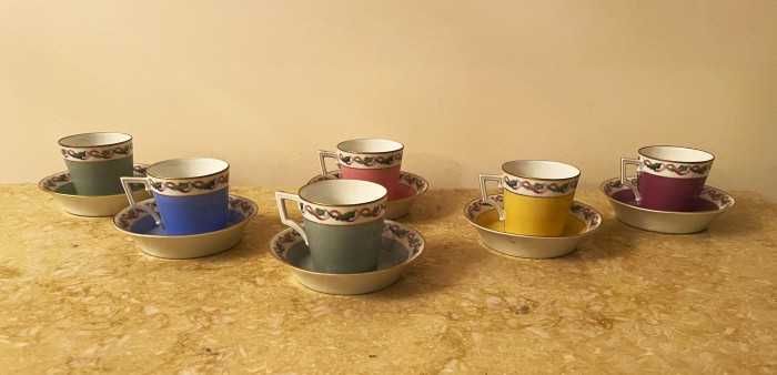 Pretios set pentru cafea-6 persoane-designer Richard Ginori-Italia