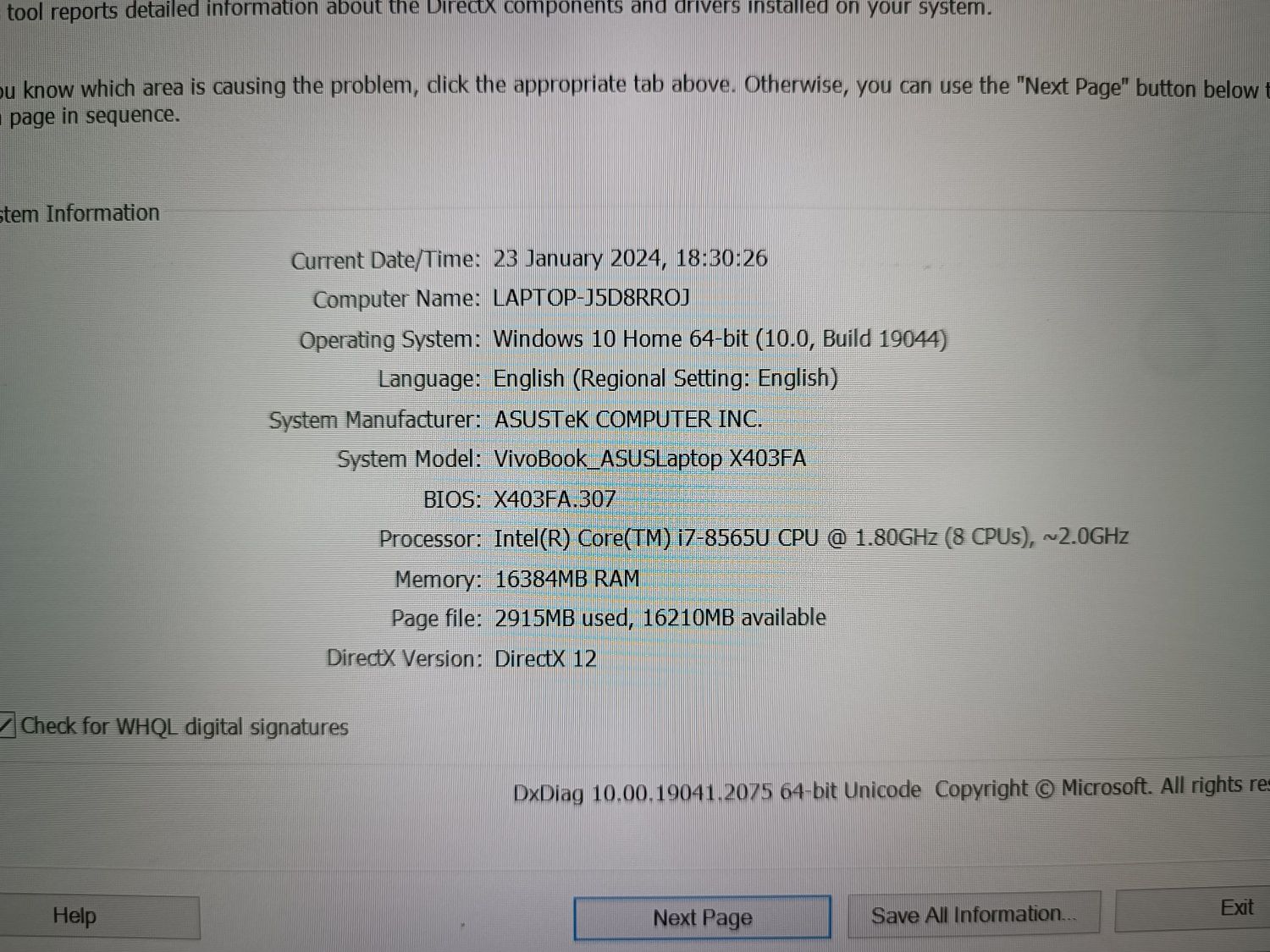 Asus Vivobook S493F/ i7-8565U/ 16 GB RAM / ssd 512 GB /