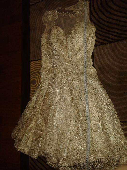 Rochita ocazie (S) cu dantela si decupaj spate