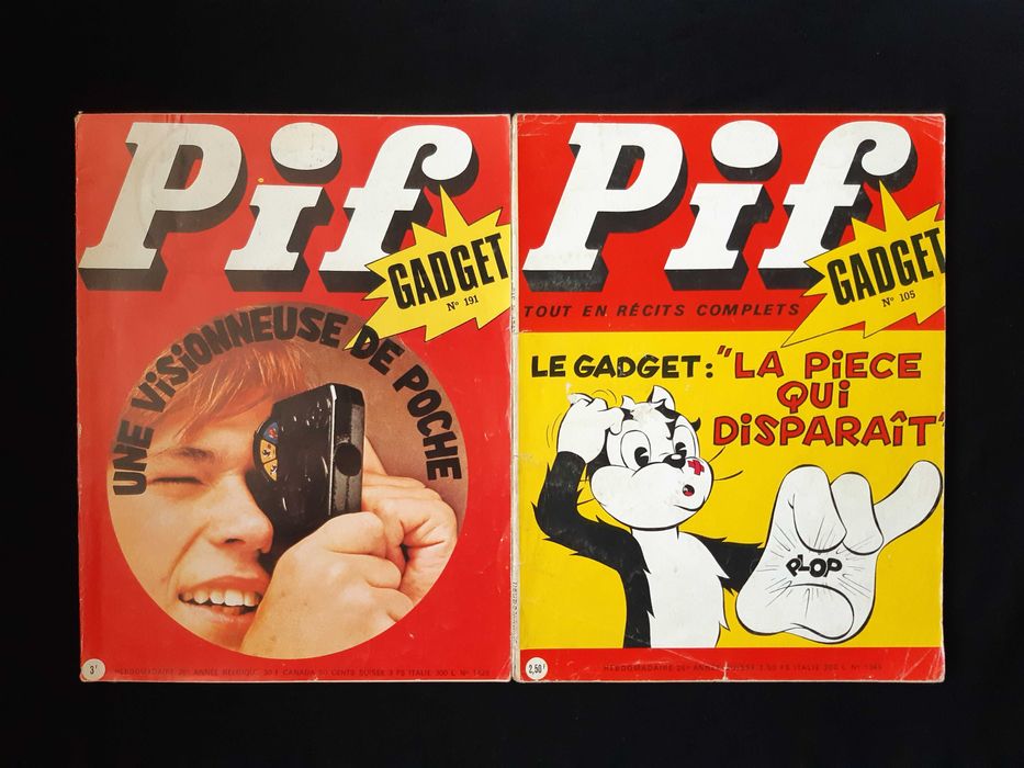 Лот Стари Френски Списания Pif Gadjet 12 Броя / 1969 - 1988 год./