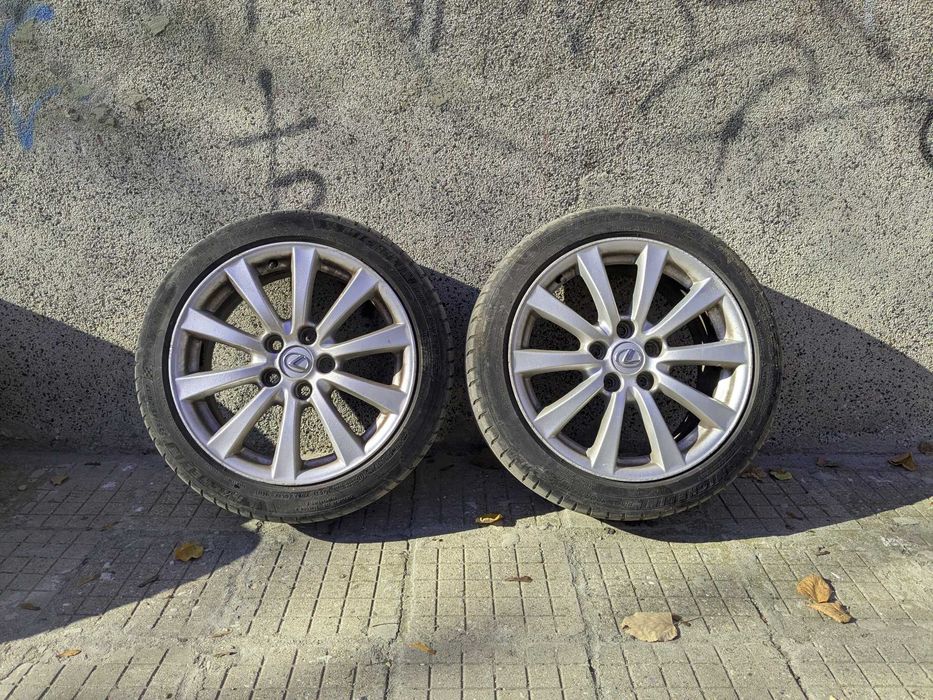 4 бр. Lexus Джанти 17 5x114.3 + 6 Летни Гуми 225/45/R17 и 245/45/R17
