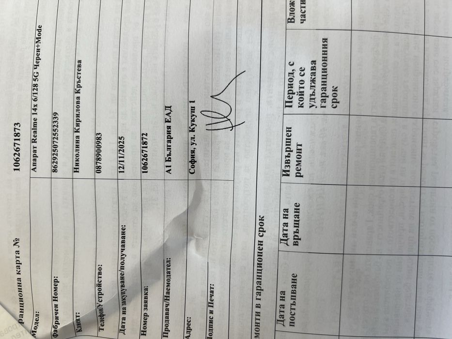 Realme 14x със слушалки